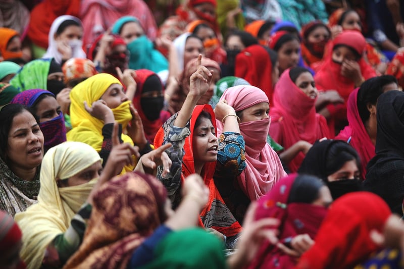 Activist leading a protest